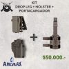 Kit Ocre Drop leg + Holster + Portacargador