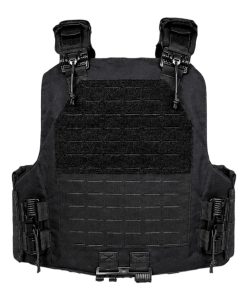 Chaleco balístico Guardian MK2 nivel IIIA, vista frontal, color negro